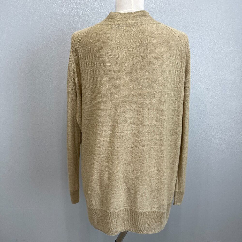 Polo‎ Ralph Lauren Women's V-Neck Sweater Small Beige 100% Linen - Picture 4 of 9
